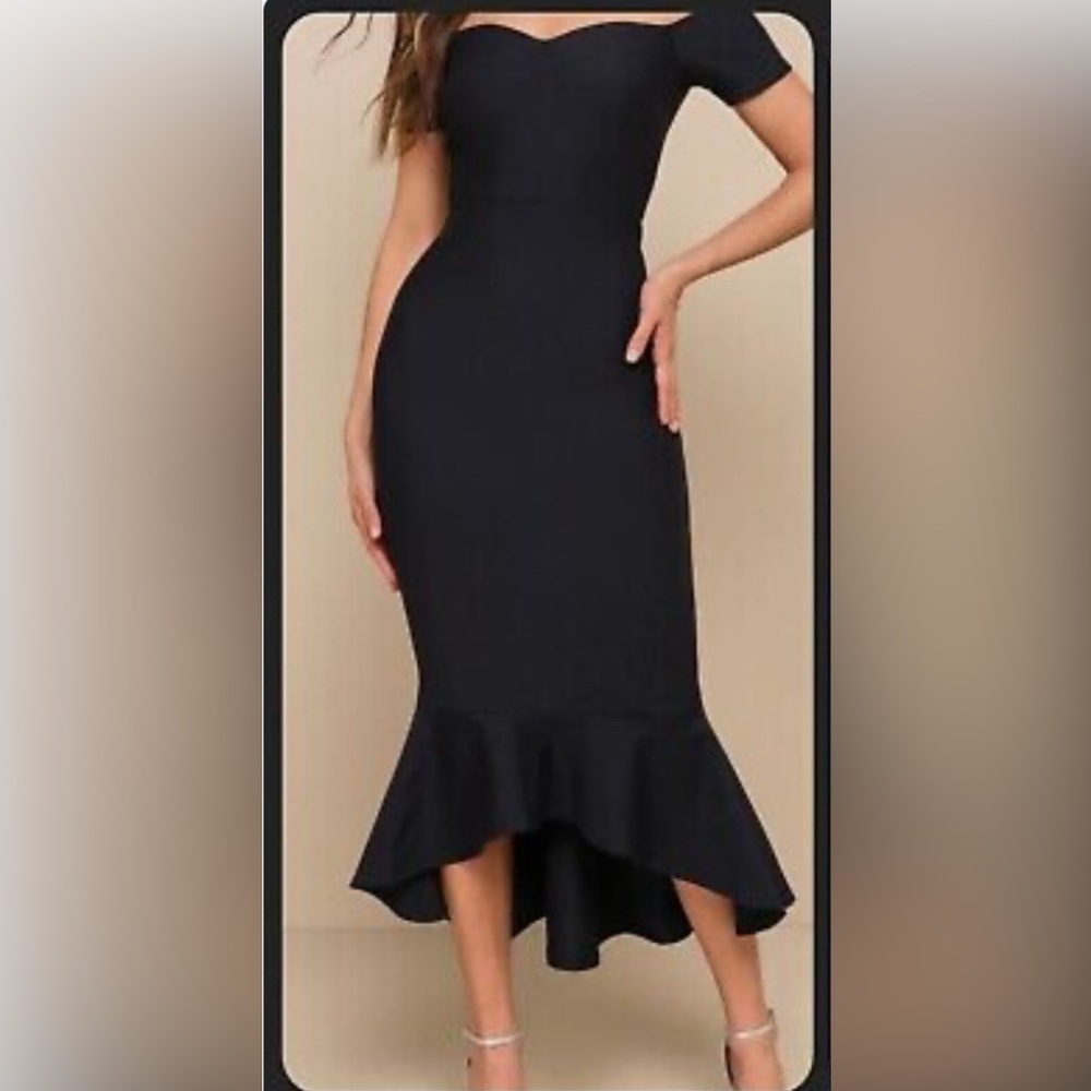 How Much I Care Midnight Blue NWOT - Off shoulder